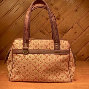 LV Josephine PM Bordeaux Mini Lin Canvas